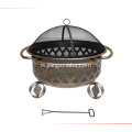 Garden Treasures Black Steel Wood Burning Fire Pit